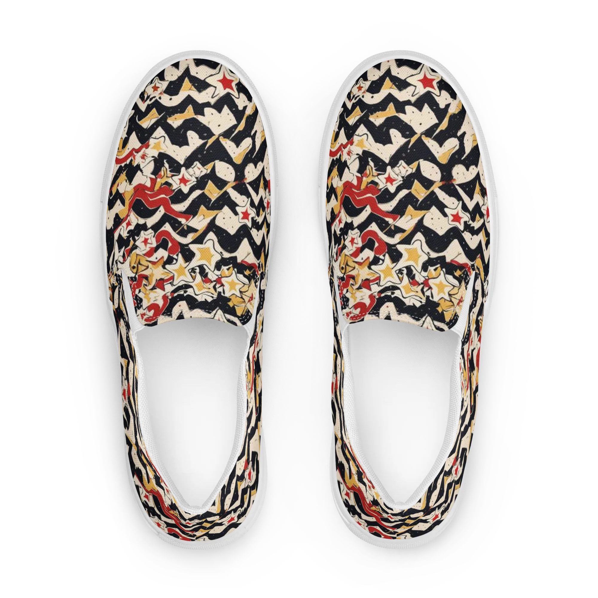 Riot of Stars on Women's Slip-On Canvas Shoes — Front