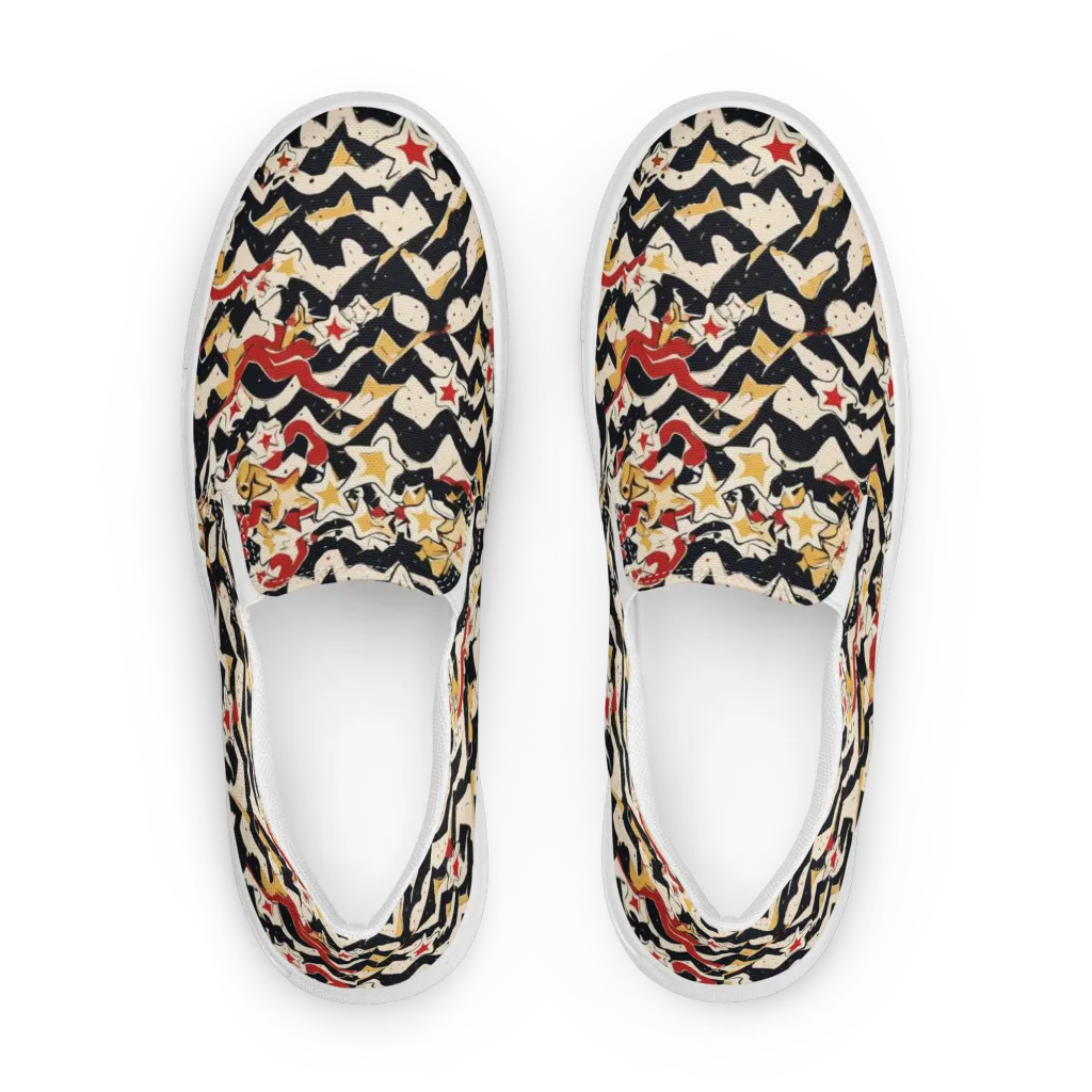 Riot of Stars on Women's Slip-On Canvas Shoes — Front