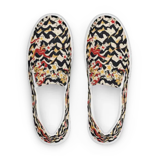 Riot of Stars on a Women's Slip-On Canvas Shoes