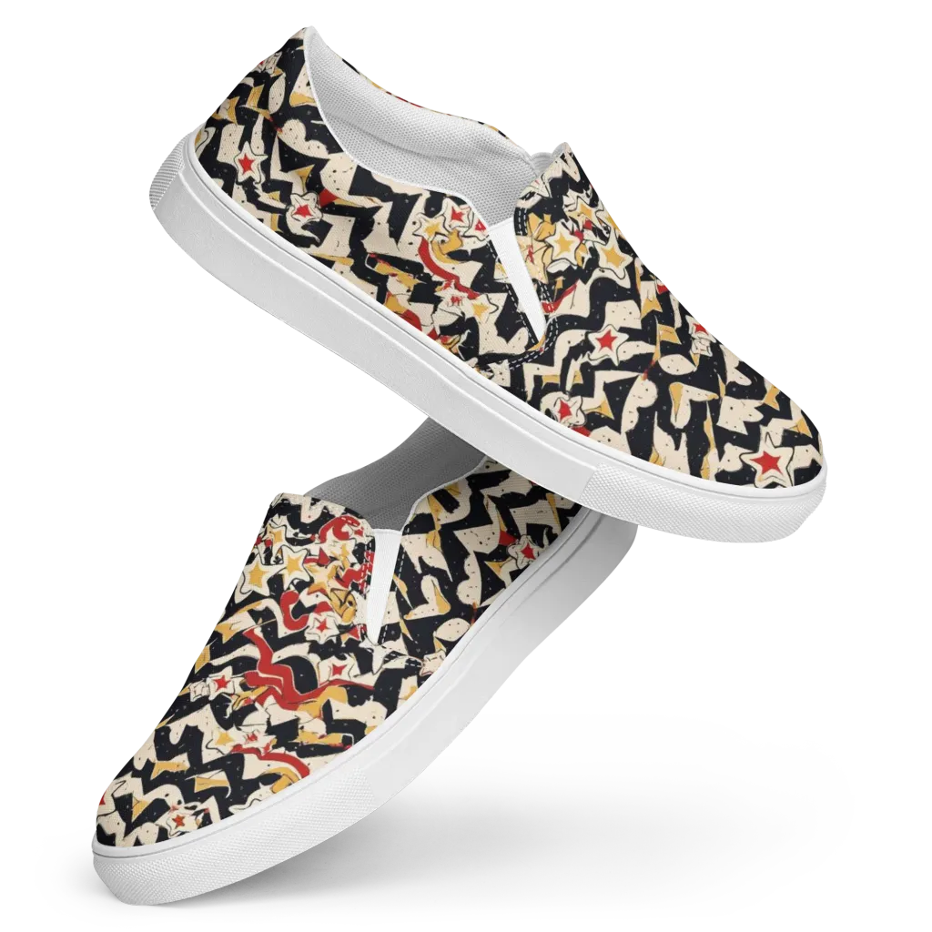 Riot of Stars on Women's Slip-On Canvas Shoes — Front