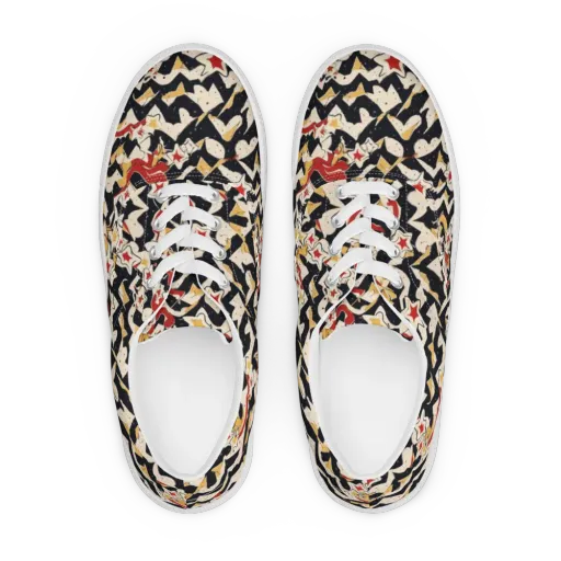 Riot of Stars on a Men's Lace-Up Canvas Shoes