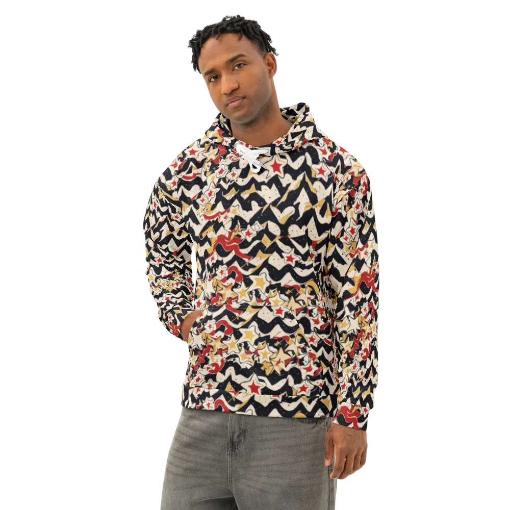Riot of Stars on Cotton Hoodie — Left Front