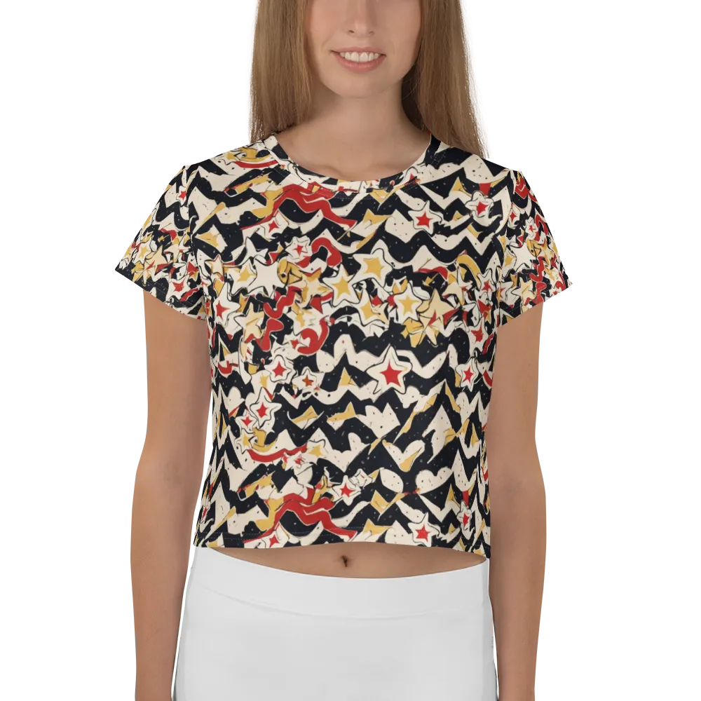 Riot of Stars on Crop Tee — Front