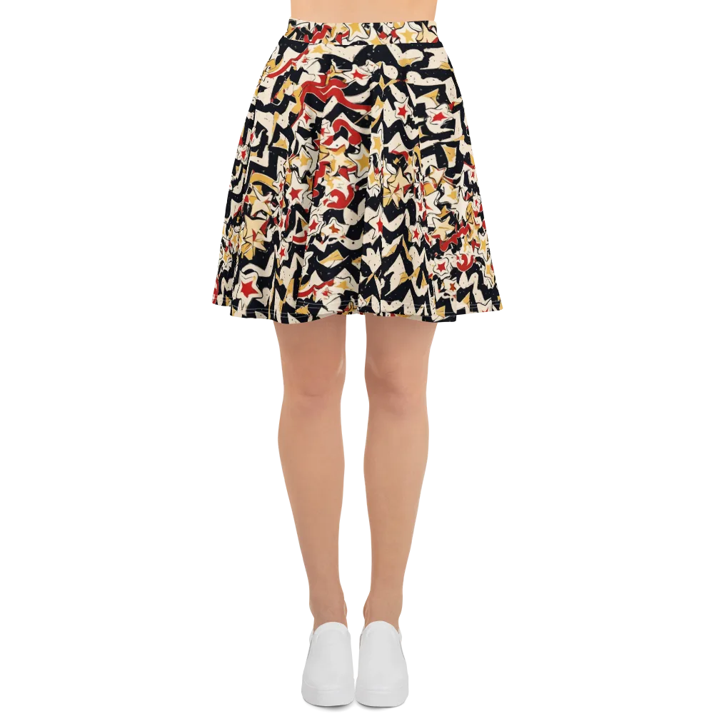 Riot of Stars on Skater Skirt — Front