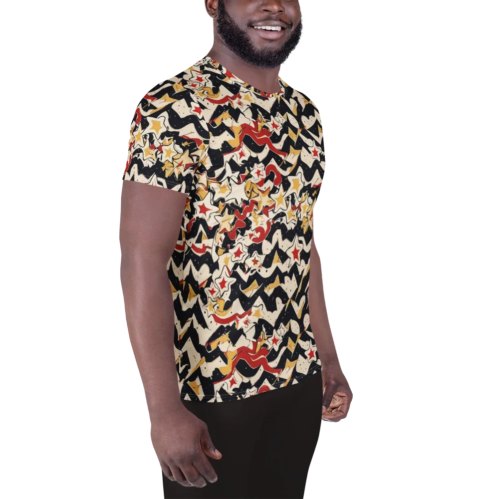 Riot of Stars on Men's Athletic T-Shirt — Right