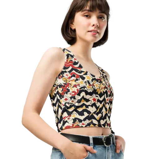Riot of Stars on a Crop Top