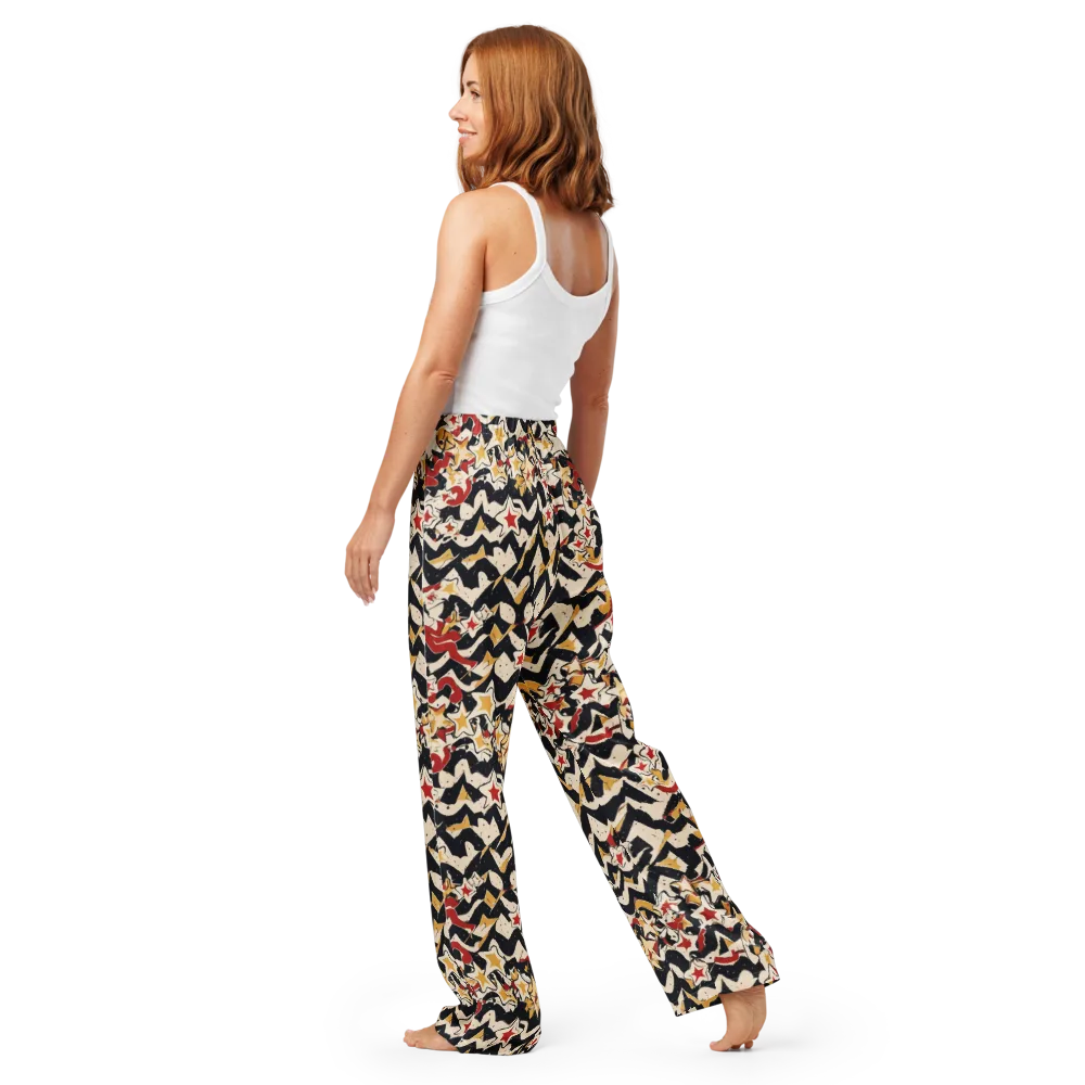 Riot of Stars on Women's Pajama Pants — Back