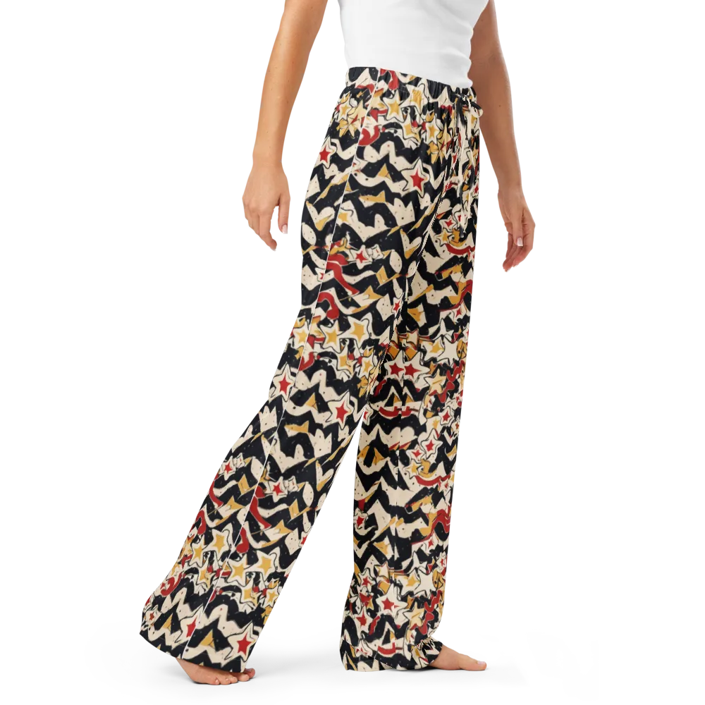 Riot of Stars on Women's Pajama Pants — Right Front
