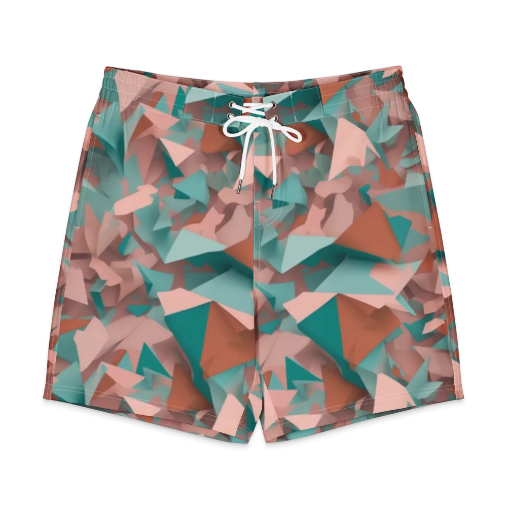 Mint Shatter on Men's Board Shorts — Front