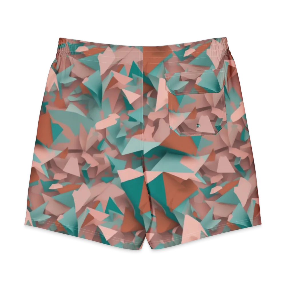 Mint Shatter on Men's Board Shorts — Back