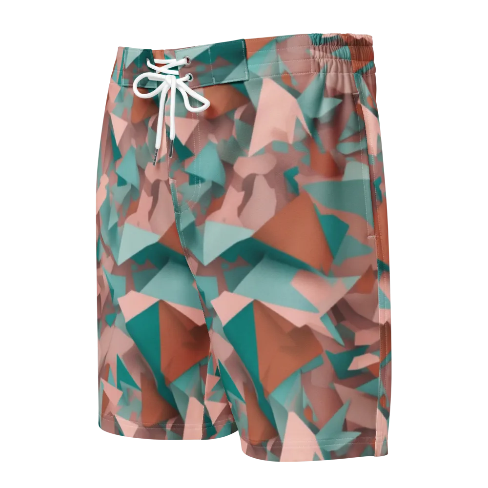 Mint Shatter on Men's Board Shorts — Front