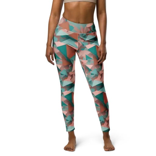 Mint Shatter on a Yoga Leggings