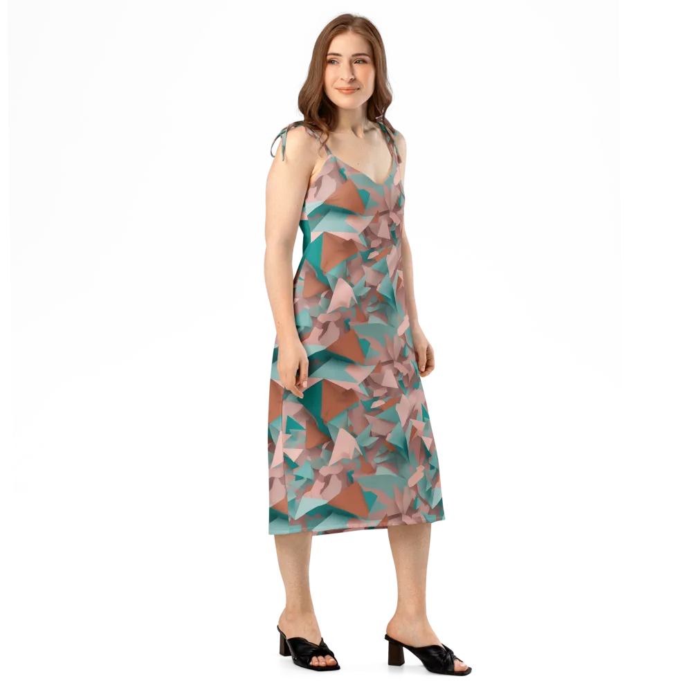 Mint Shatter on Slip Dress — Right Front