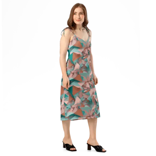 Mint Shatter on a Slip Dress