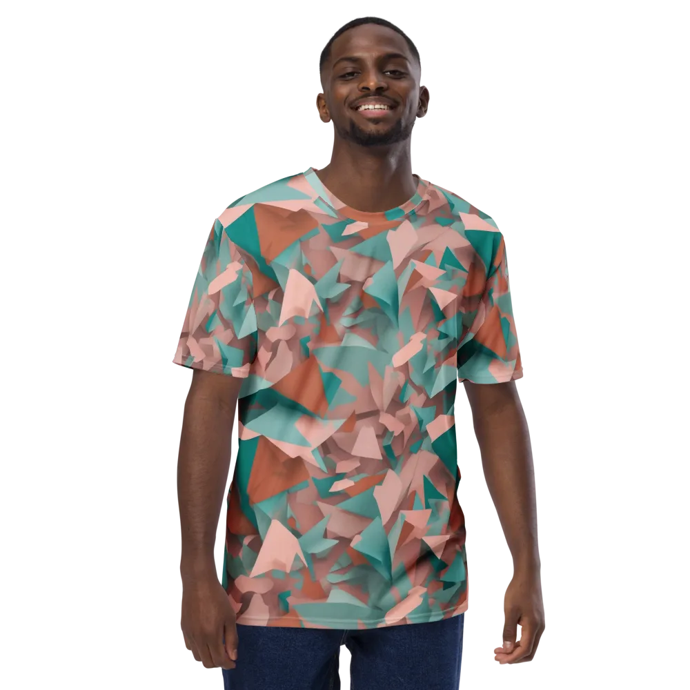Mint Shatter on Men's Crew Neck T-Shirt — Front