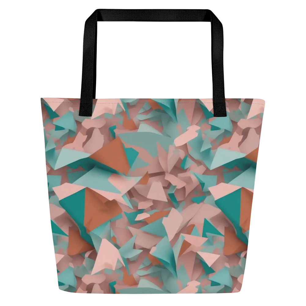 Mint Shatter on Large Tote Bag W/ Pocket — Front