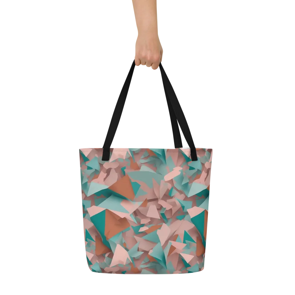 Mint Shatter on Large Tote Bag W/ Pocket — Front