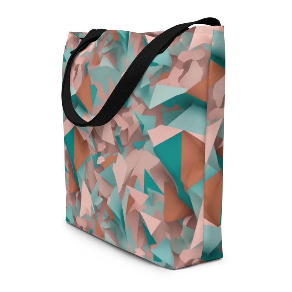 Mint Shatter on Large Tote Bag W/ Pocket — Front