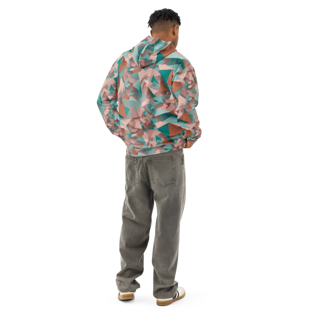 Mint Shatter on Cotton Hoodie — Back