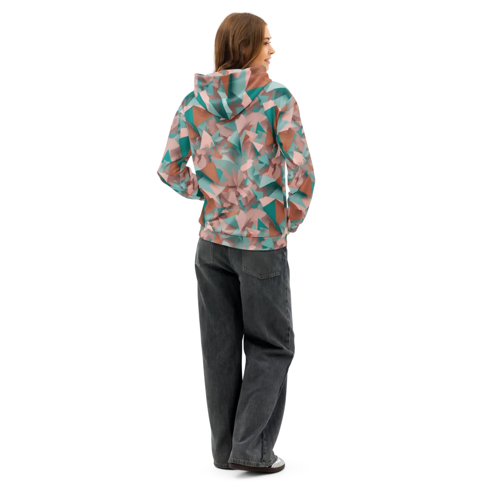 Mint Shatter on Cotton Hoodie — Back