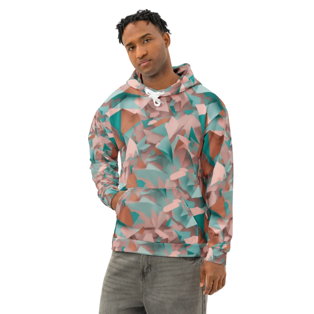 Mint Shatter on Cotton Hoodie — Left Front