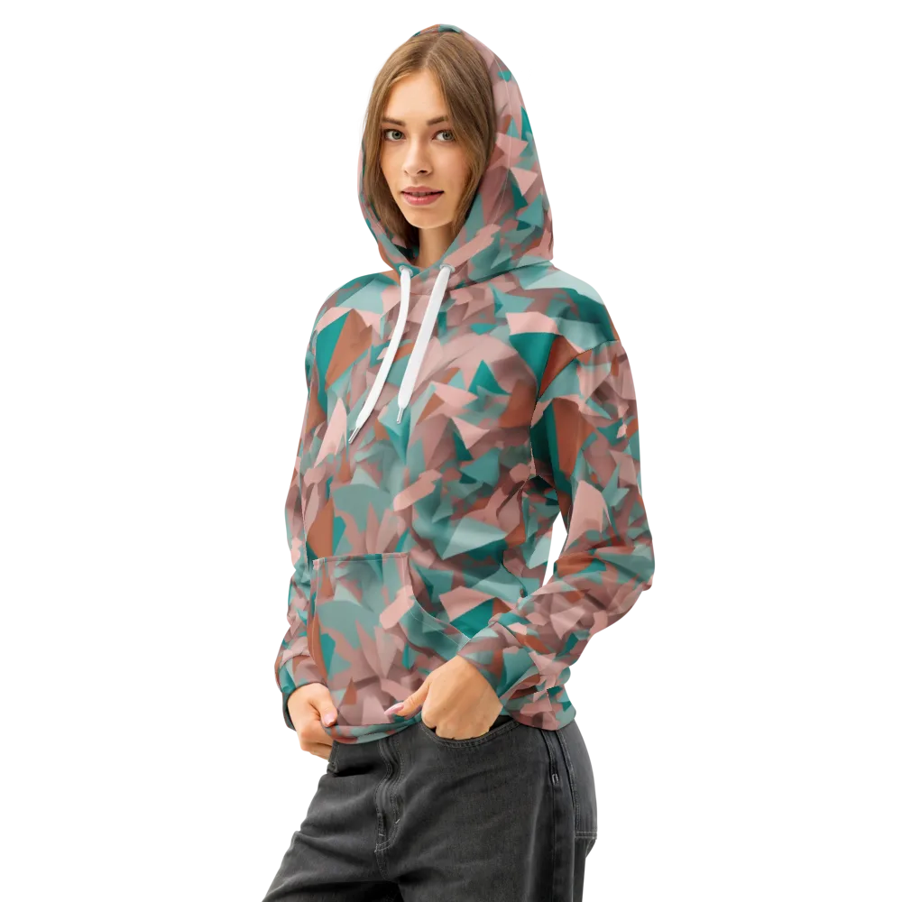 Mint Shatter on Cotton Hoodie — Left Front