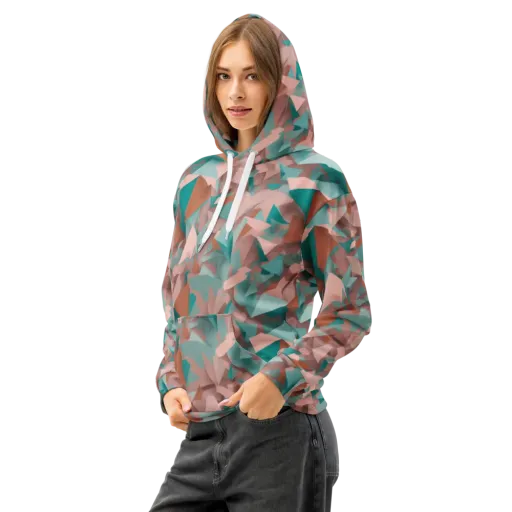 Mint Shatter on a Cotton Hoodie