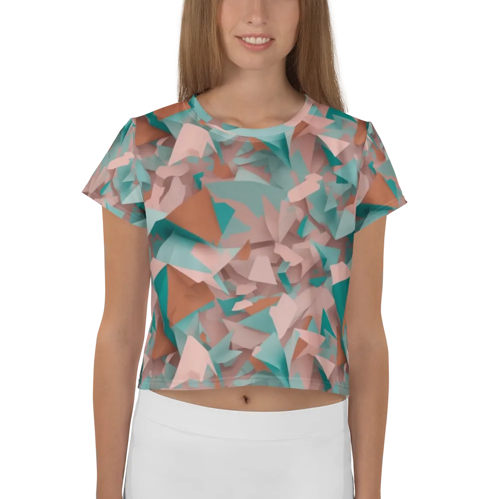 Mint Shatter on Crop Tee — Front