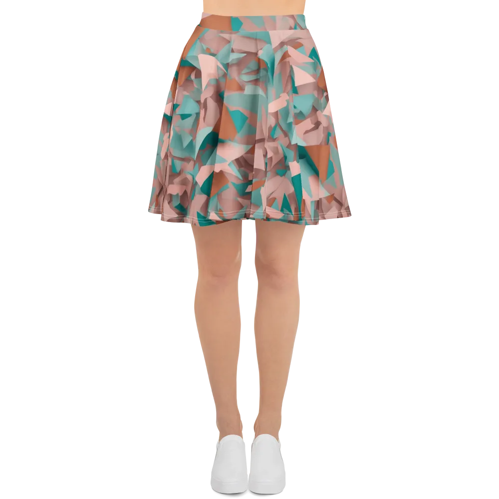 Mint Shatter on Skater Skirt — Front