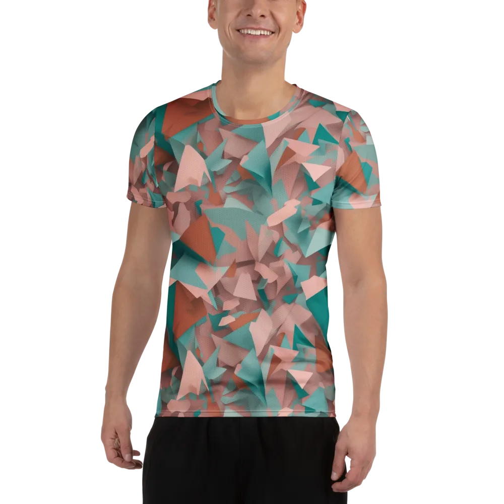 Mint Shatter on Men's Athletic T-Shirt — Front