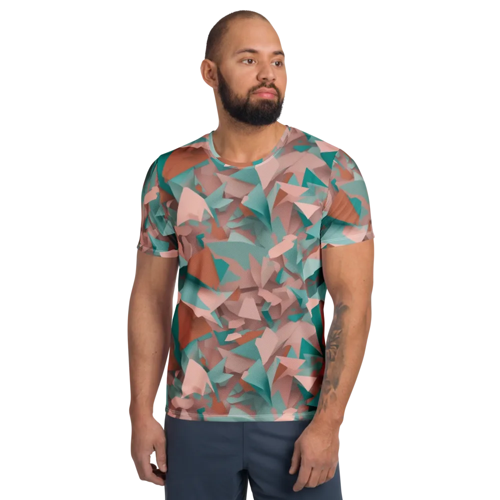 Mint Shatter on Men's Athletic T-Shirt — Front