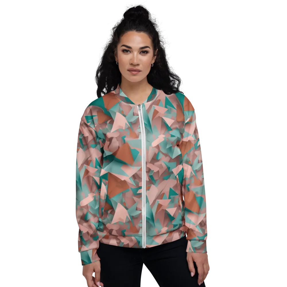 Mint Shatter on Bomber Jacket — Front
