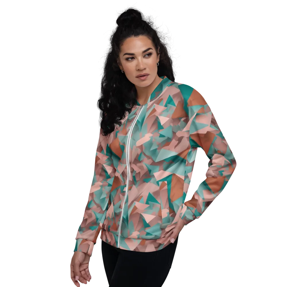 Mint Shatter on Bomber Jacket — Left