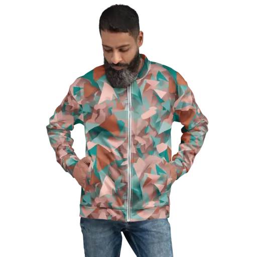 Mint Shatter on a Bomber Jacket