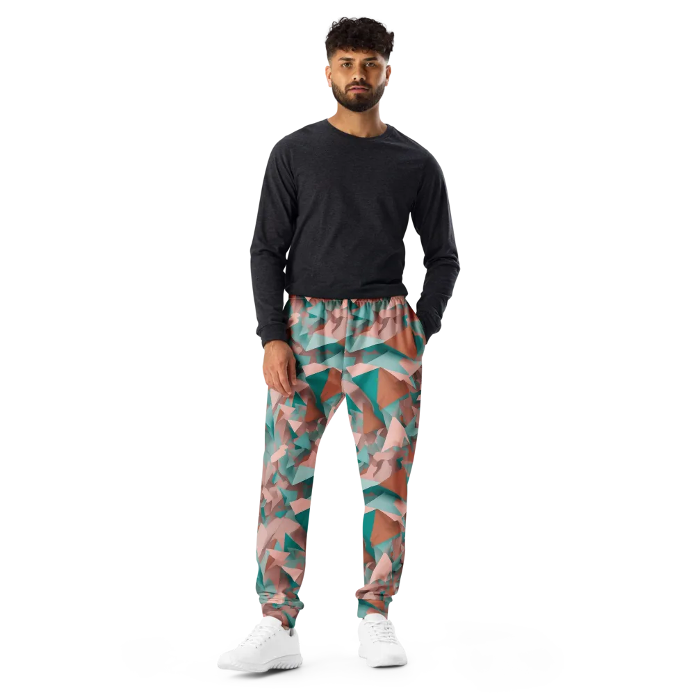 Mint Shatter on Men's Joggers — Front