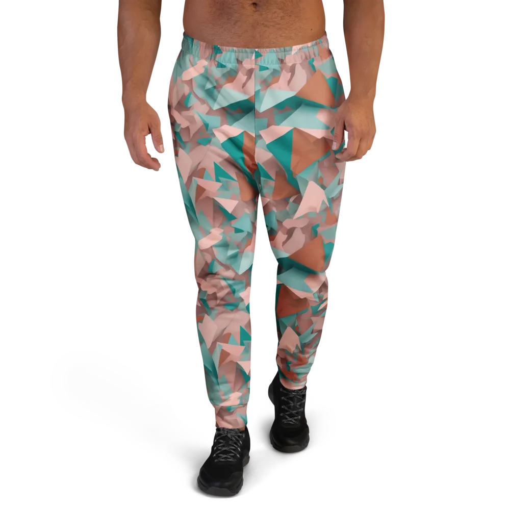 Mint Shatter on Men's Joggers — Front