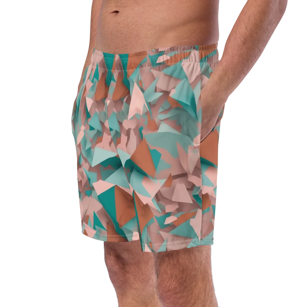 Mint Shatter on Swim Trunks — Left Front