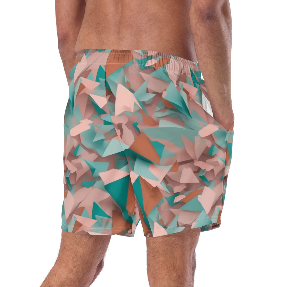 Mint Shatter on Swim Trunks — Right Back