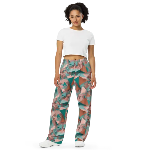 Mint Shatter on a Wide-Leg Pants