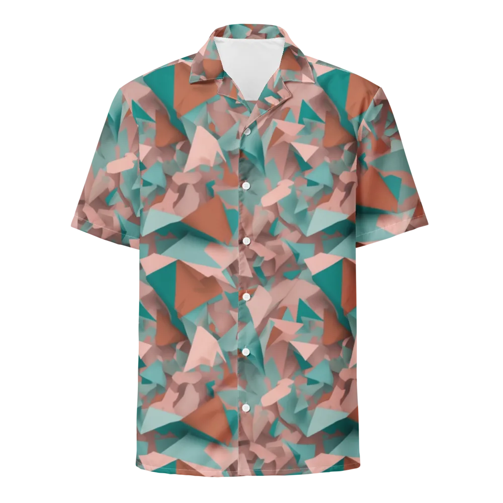 Mint Shatter on Button Shirt — Front