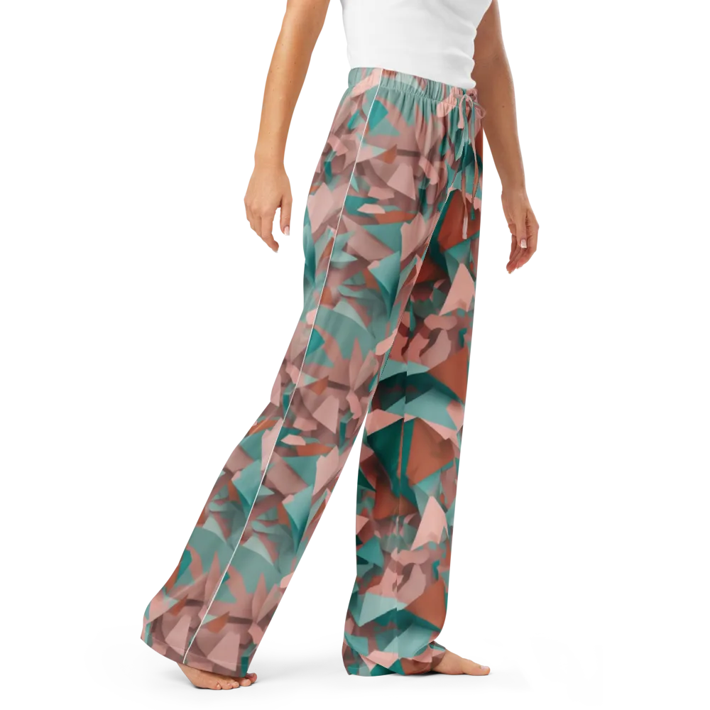 Mint Shatter on Women's Pajama Pants — Right Front