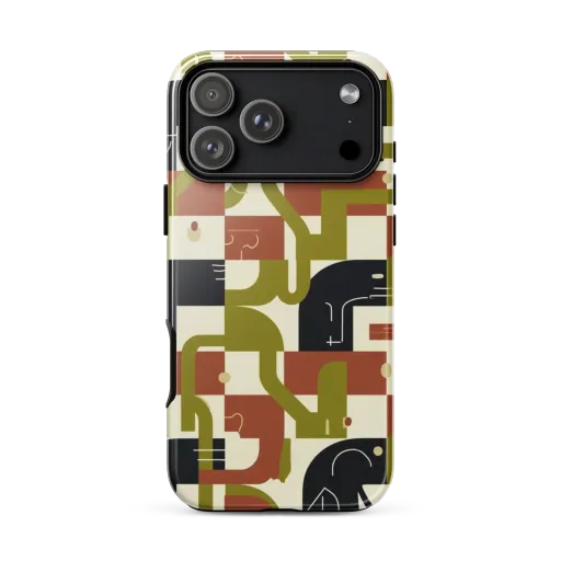 Olive Noir Circuit on a Tough Case for iPhone®