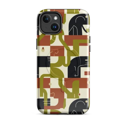 Olive Noir Circuit on a MagSafe Tough Case for iPhone®