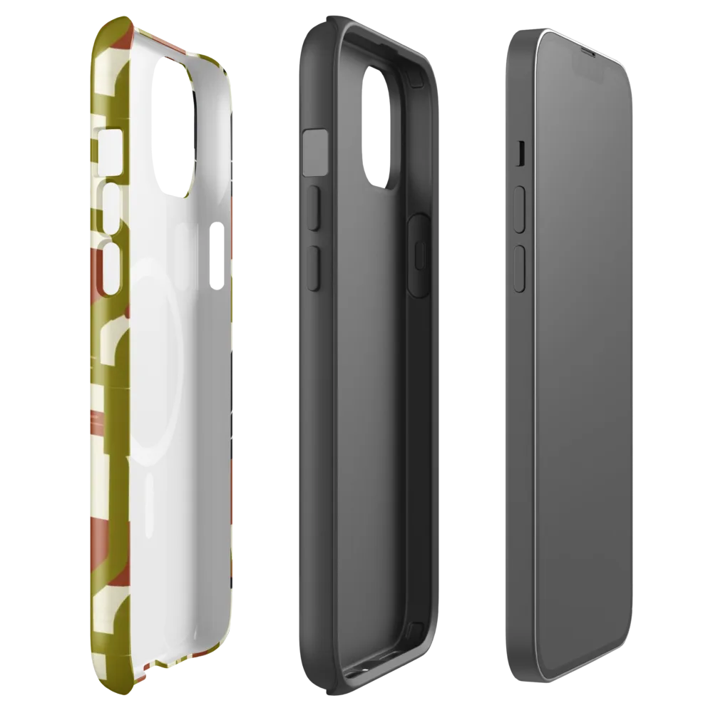Olive Noir Circuit on MagSafe Tough Case for iPhone® — Front