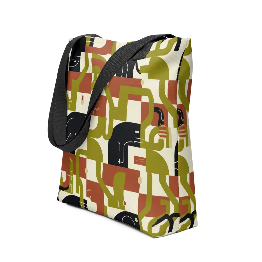 Olive Noir Circuit on Tote Bag — Front
