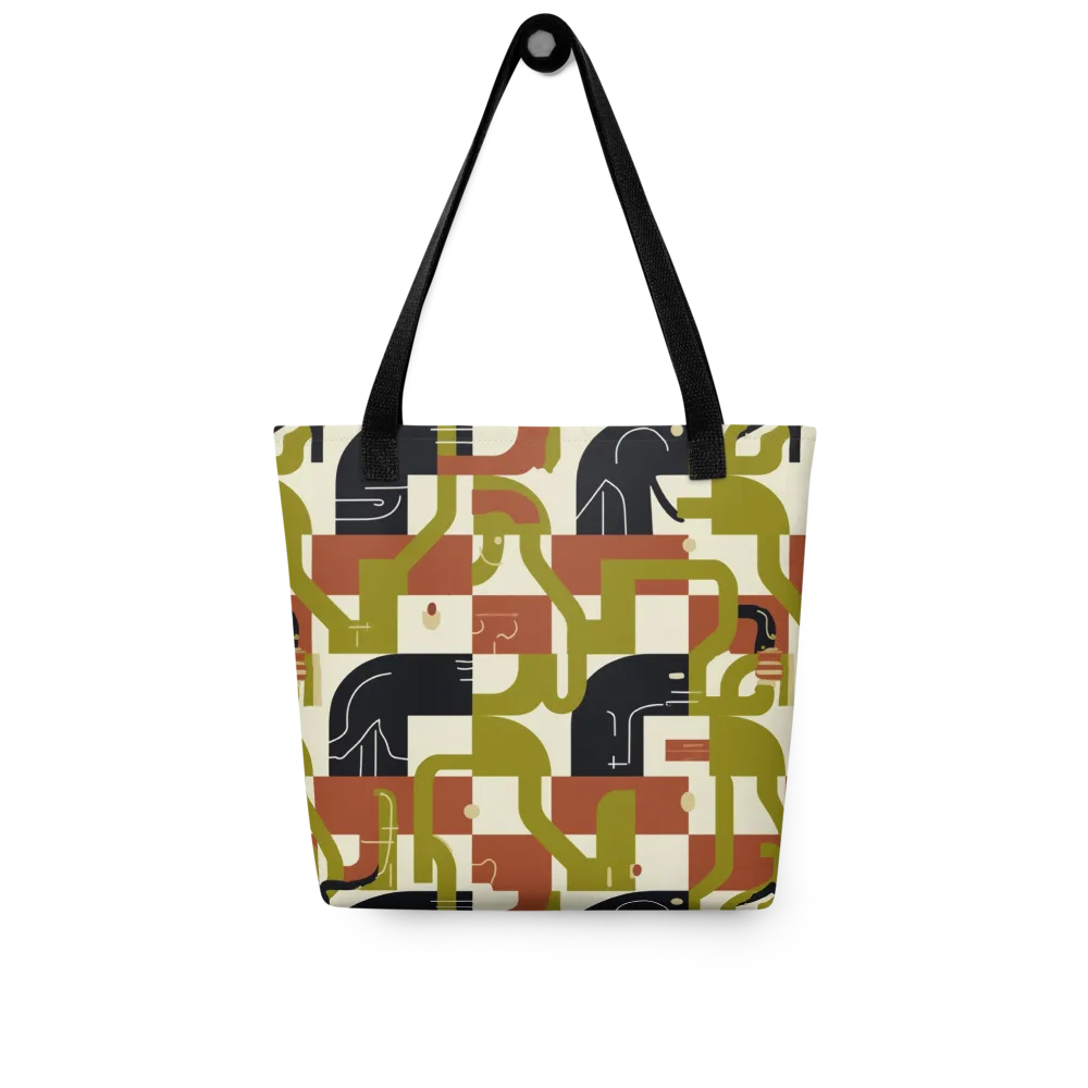 Olive Noir Circuit on Tote Bag — Front