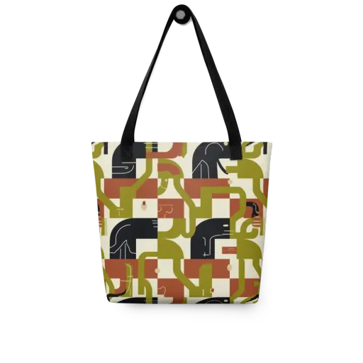 Olive Noir Circuit on a Tote Bag