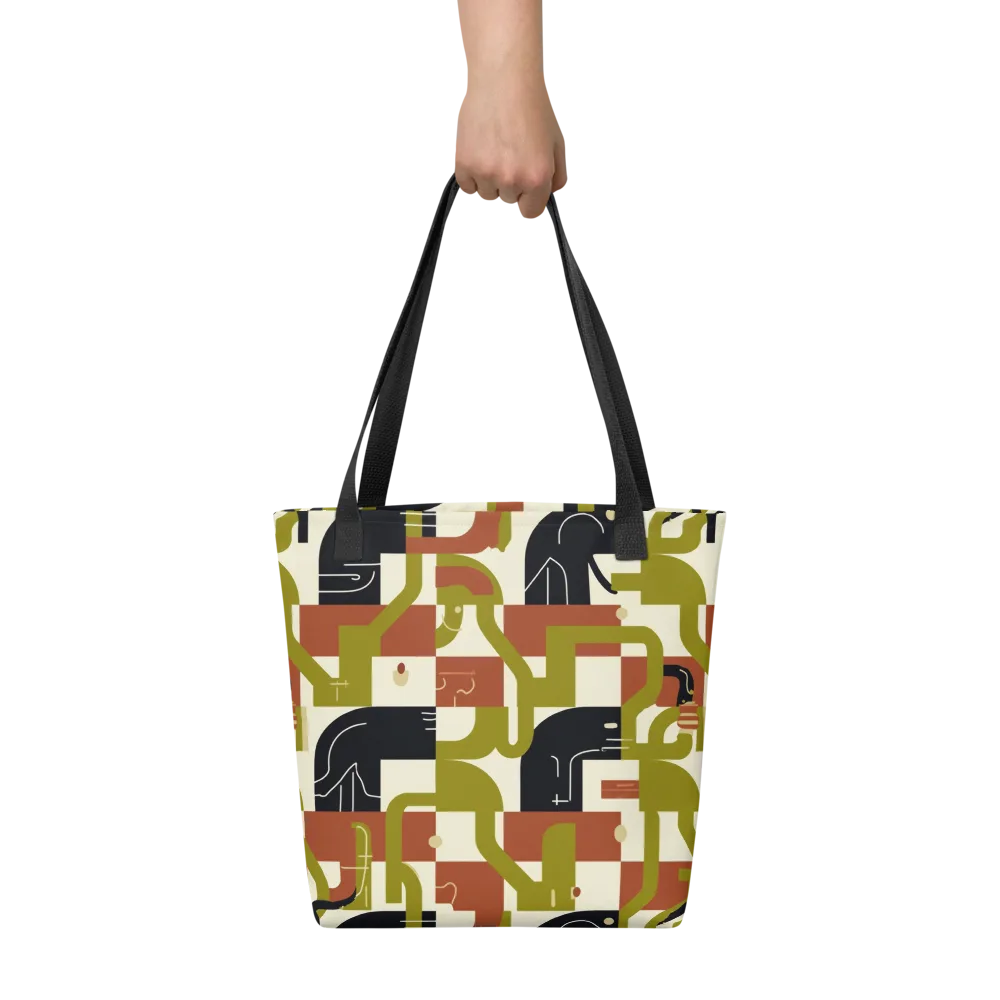 Olive Noir Circuit on Tote Bag — Front