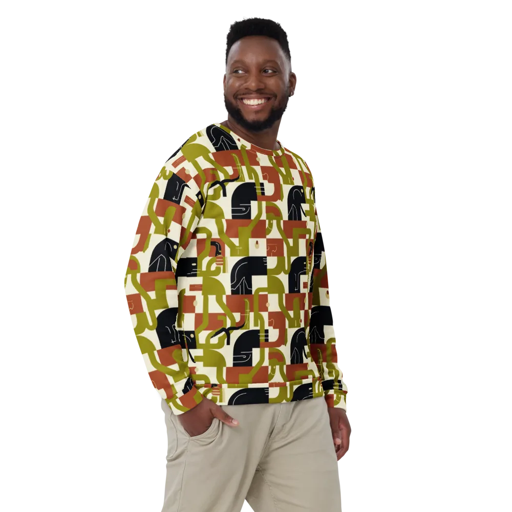 Olive Noir Circuit on Sweatshirt — Front