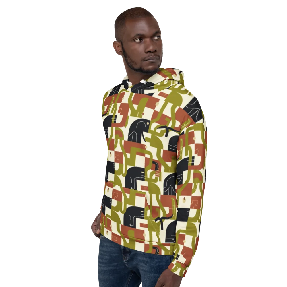 Olive Noir Circuit on Hoodie — Left